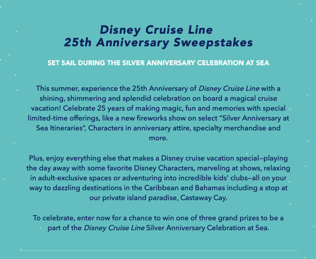 Win a Disney Cruise