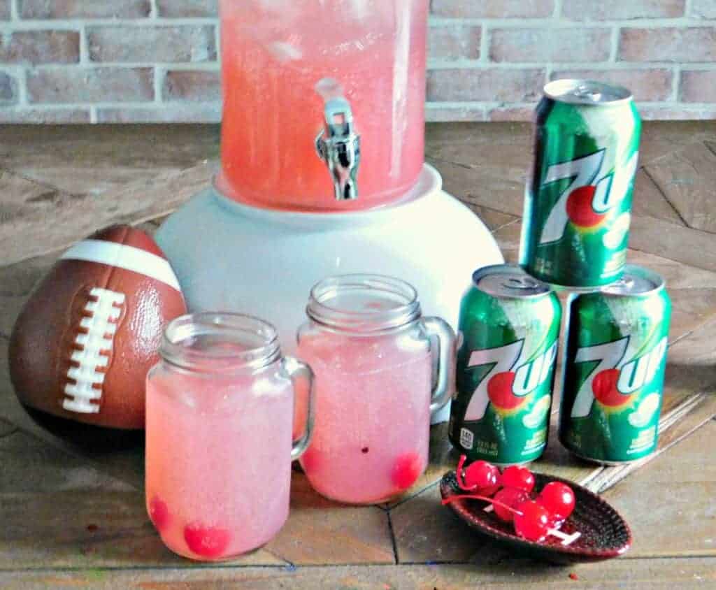football party punch in in cooler with 7UP