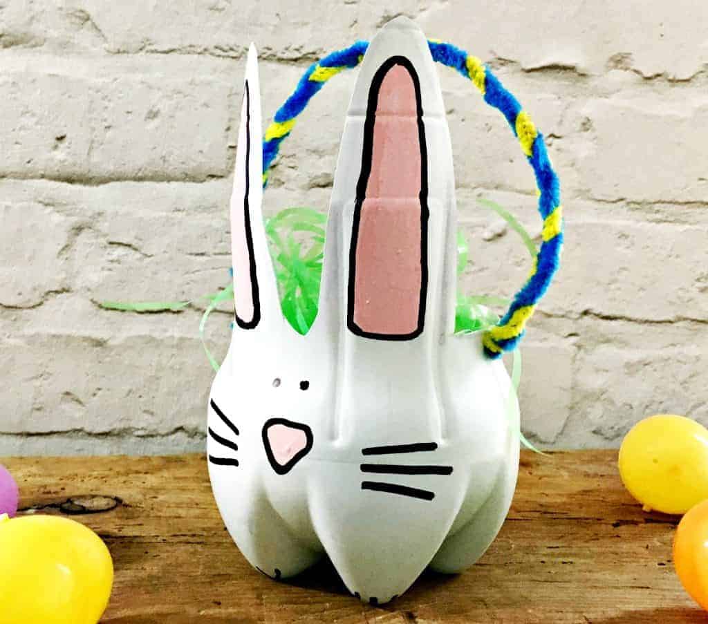 recycled bottle easter basket and candy