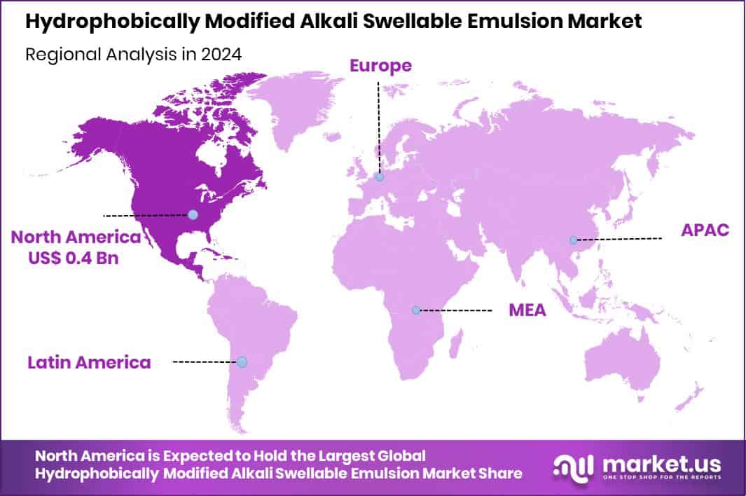 Hydrophobically Modified Alkali Swellable Emulsion Market Region