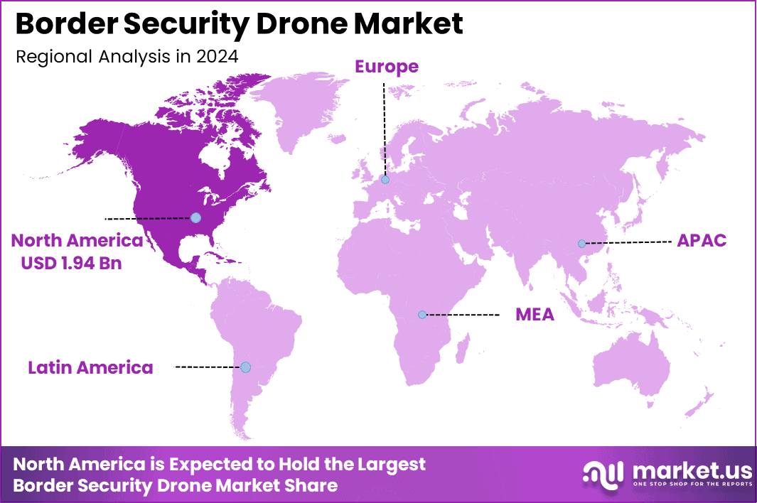 Border Security Drone Market Region