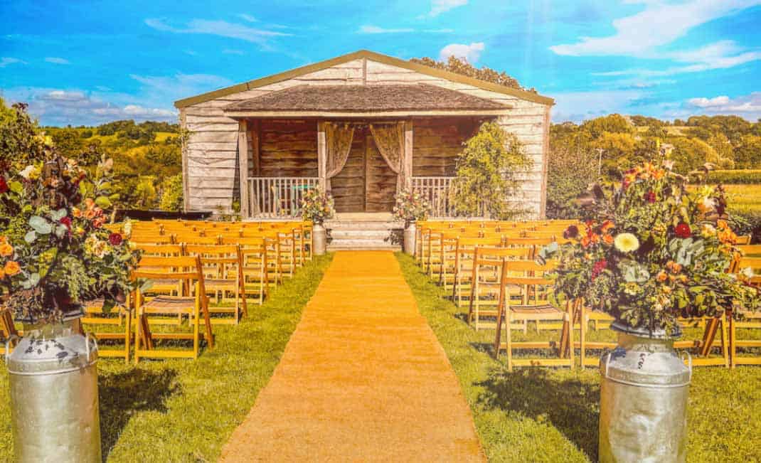 Wedding Ceremonies at The Barn at Cott Farm Wedding Venue in Somerset