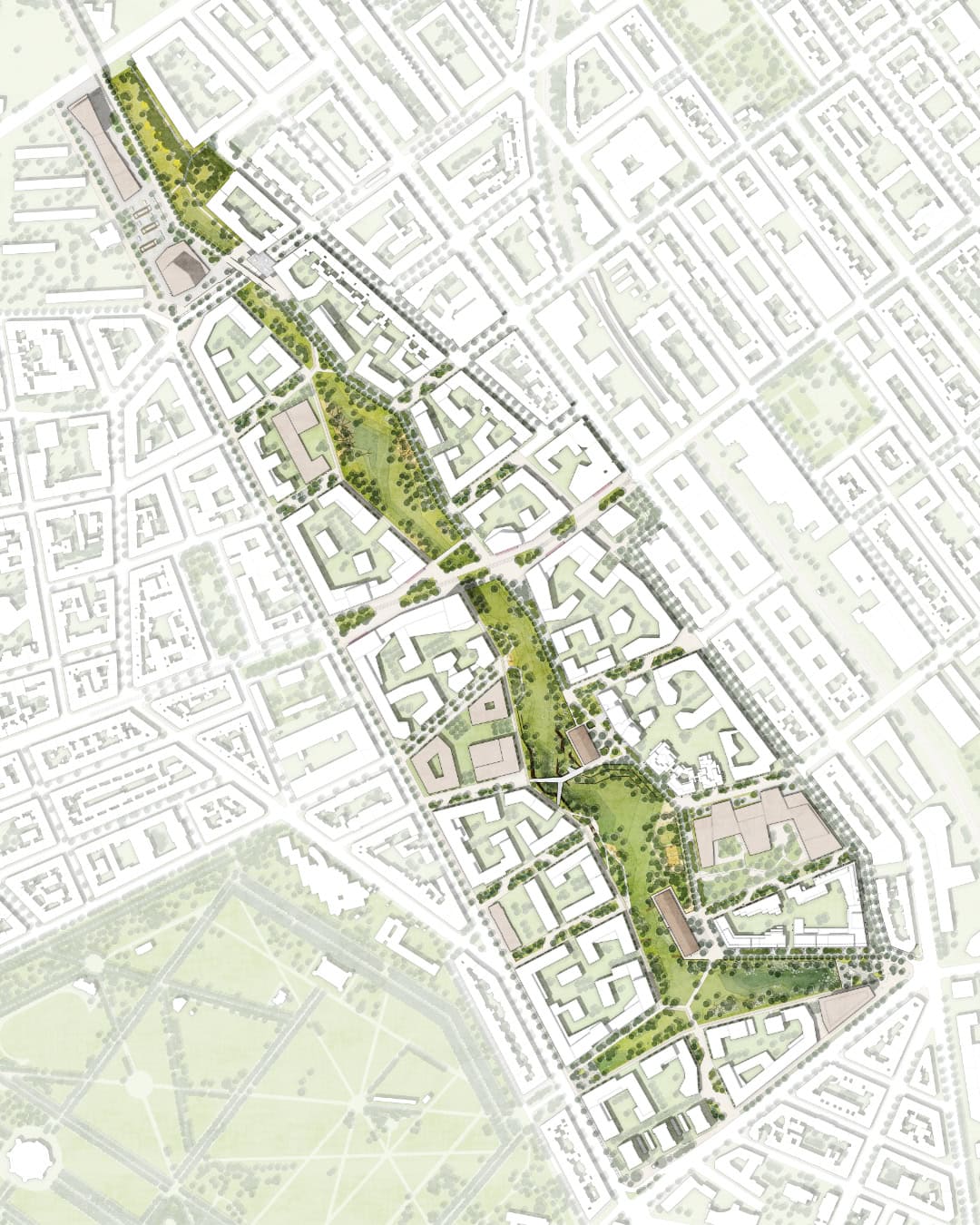 Bild: Lageplan Wettbewerb Nordwestbahnhof Wien, © ver.de