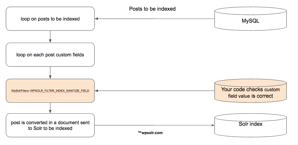 Cinematic of WordPress filter to sanitize a custom field before it is sent to Solr for indexing