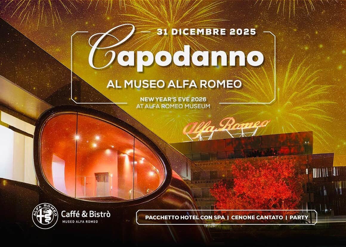 CAPODANNO MUSEO ALFA ROMEO 2026 – Cenone e Live Music