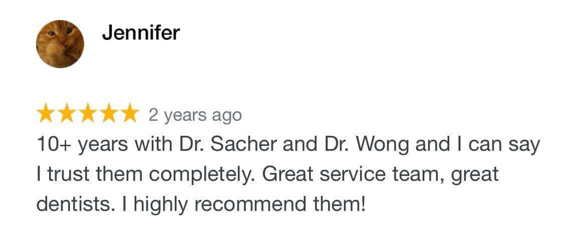 Best Dentist NYC picture of 5 star review of Sachar Dental NYC