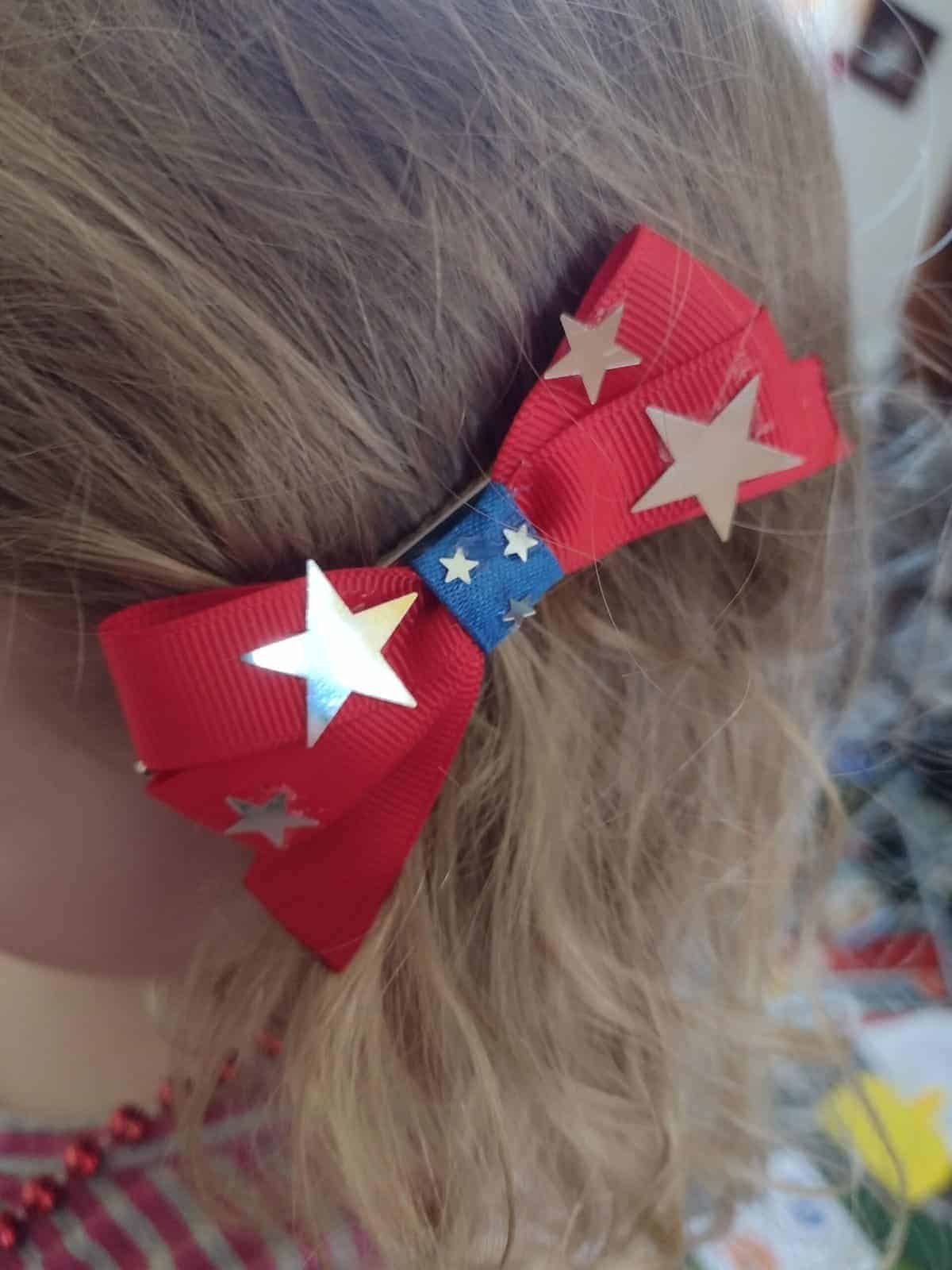 Simple DIY 4th of July Hair Bows