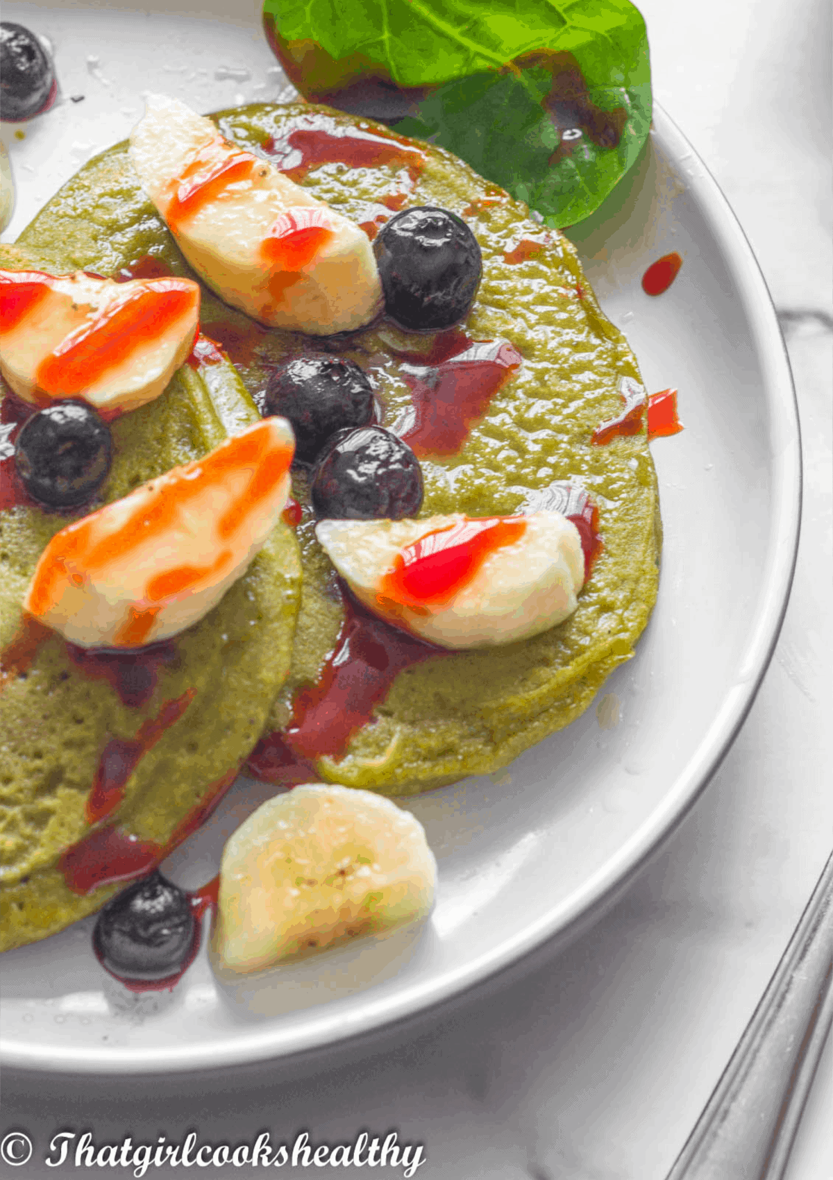 Close up of the pancakes