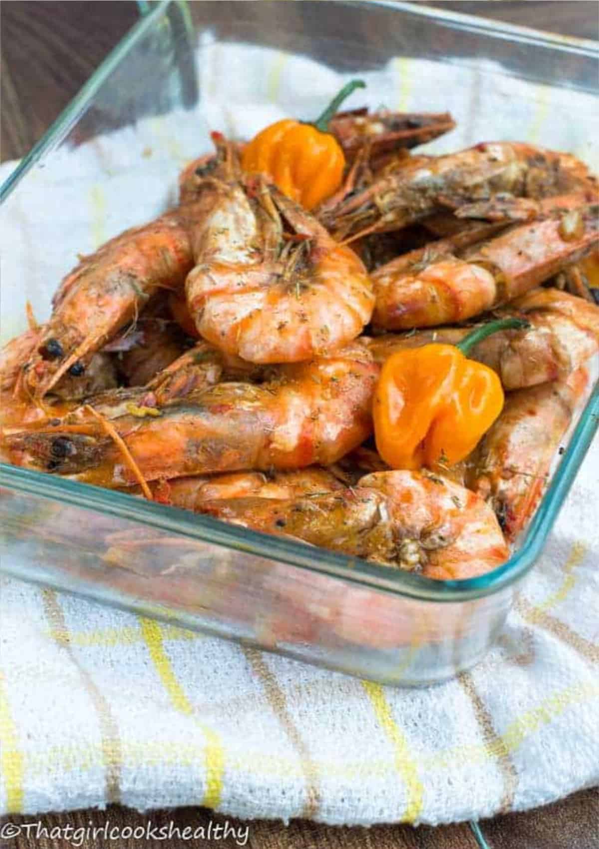 shrimp with orange scotch bonnet