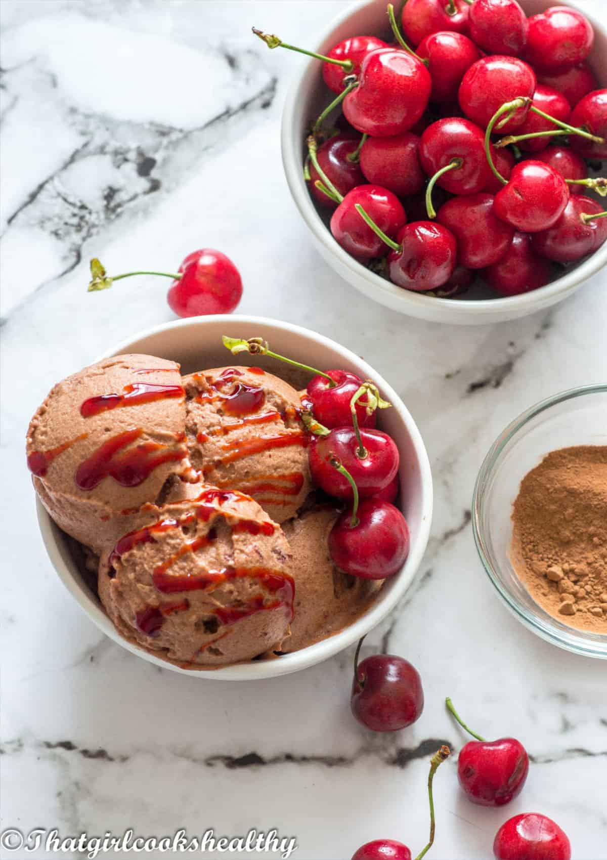 overhead shot of the ice cream