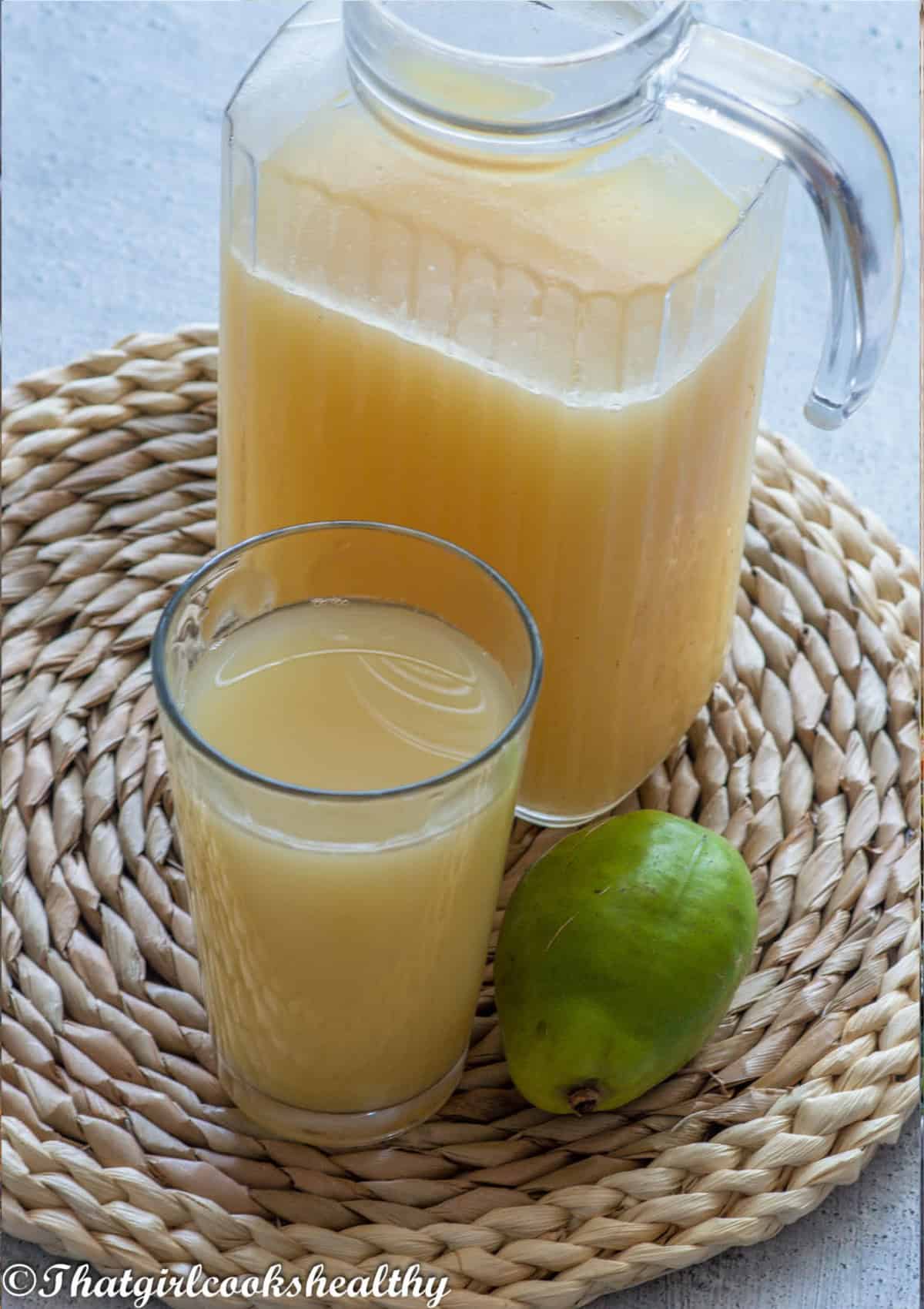 overhead shot of the juice