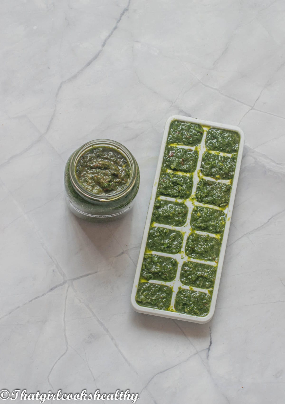 Mason jar and Ice cube tray