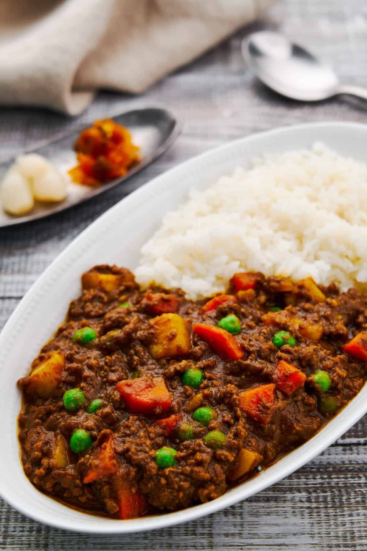 With big chunks of carrots and potatoes, this quick Japanese curry from scratch is a delicious hearty meal that comes together in under 30 minutes.