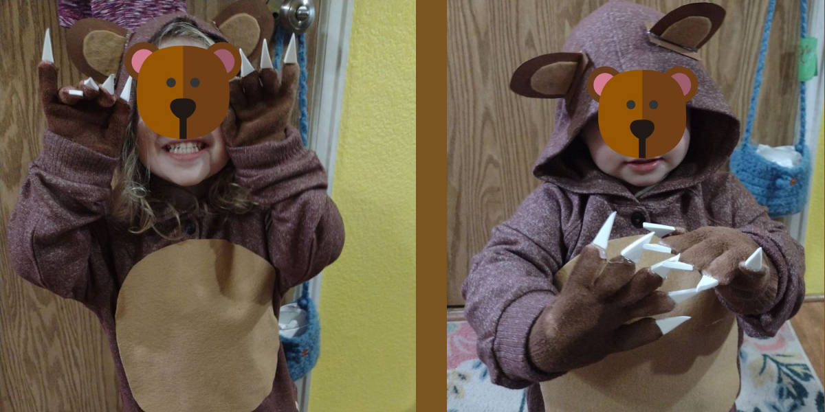 Simple No-Sew Bear DIY Costume for Kids (or Adults)