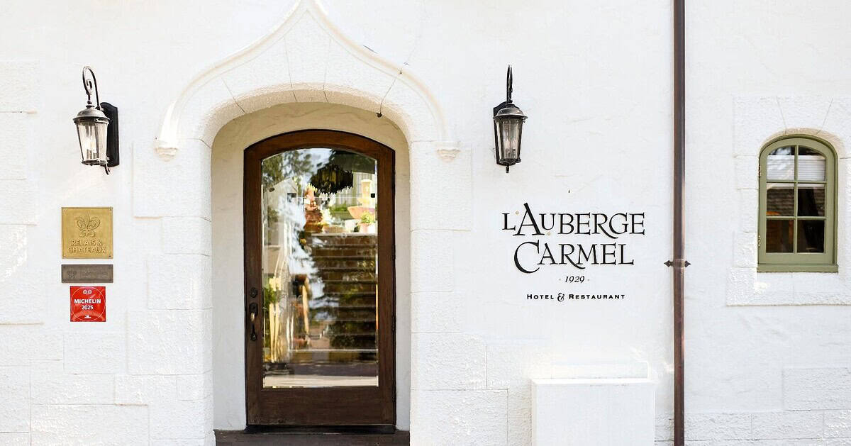 L'Auberge Carmel luxury boutique hotel in Carmel-by-the-Sea for private chauffeur transportation by SFDRIVEN