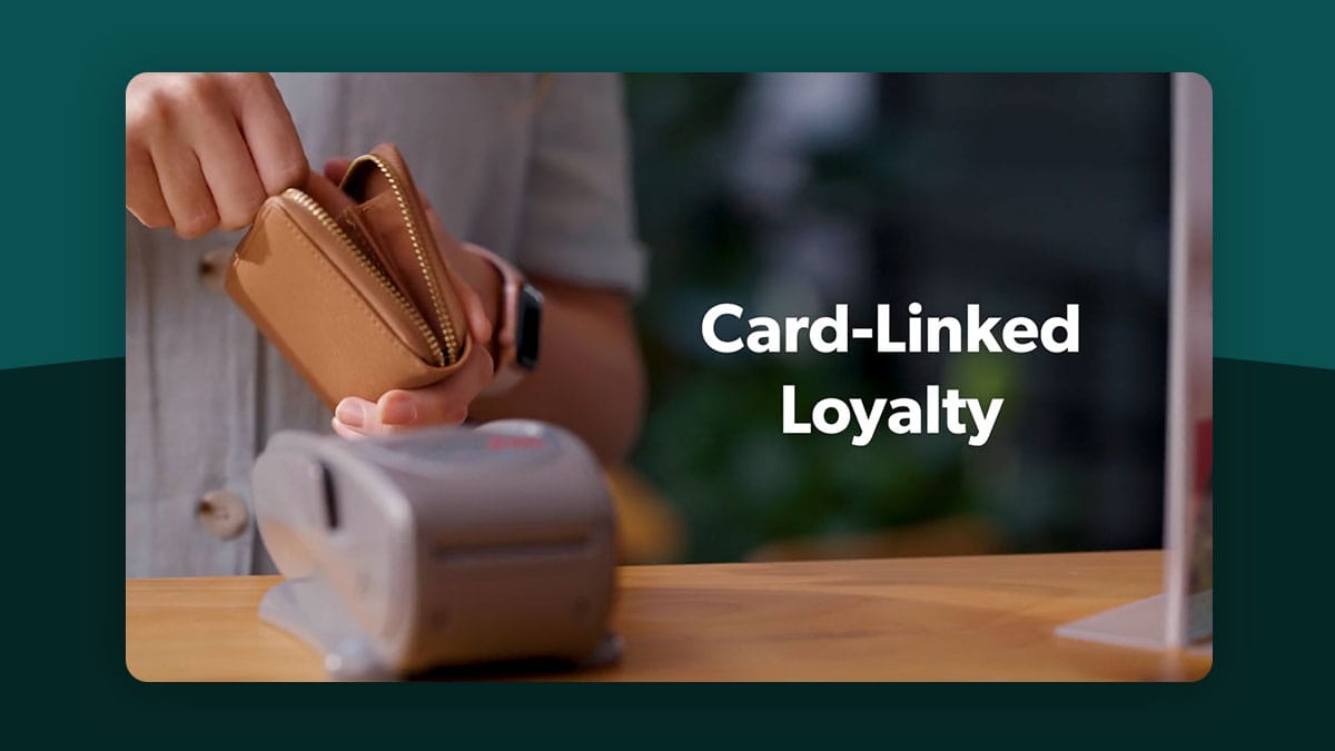 Stylized screenshot from the Card-Linked Loyalty Overview video from Thanx