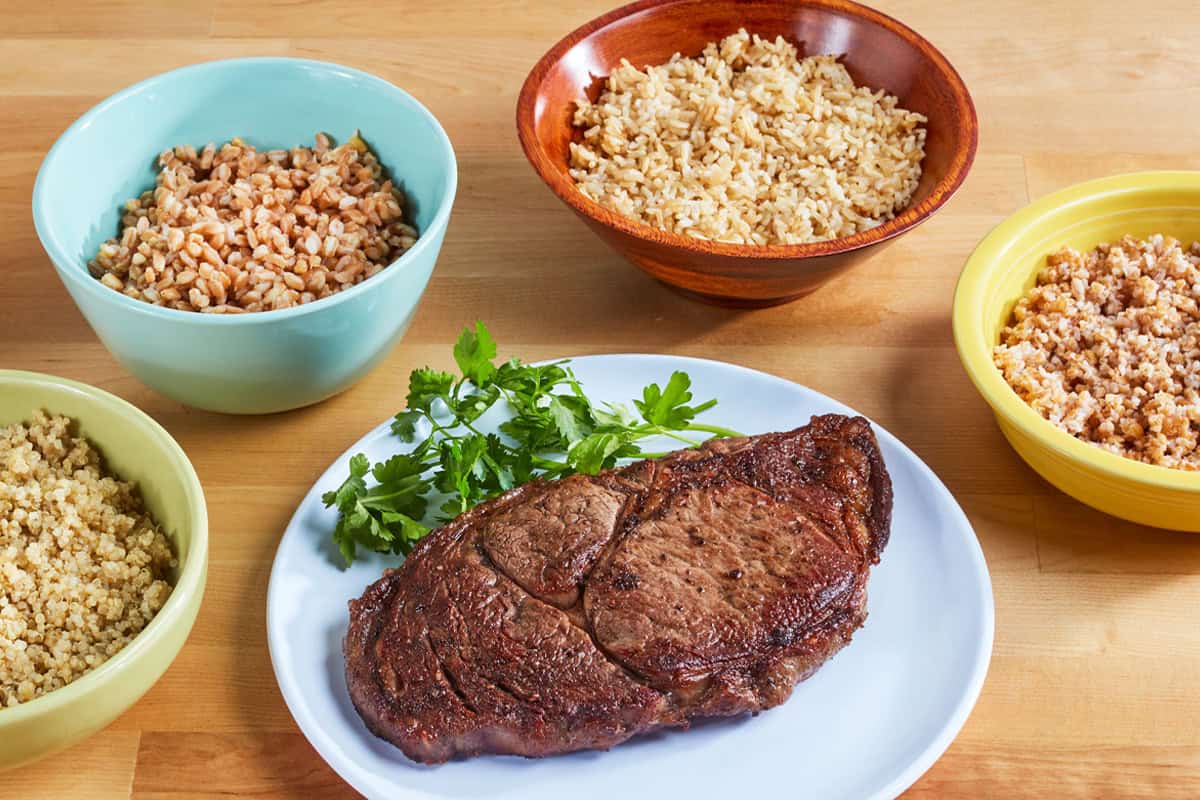 photo of healthy grains to serve with beef