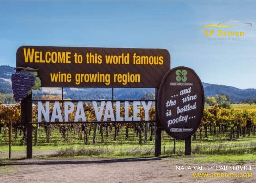 Private luxury car service from SFO to Napa Valley