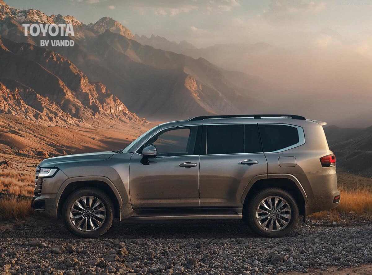Thiết kế của Toyota Land Cruiser 300 HEV 2026 mạnh mẽ và cơ bắp truyền thống