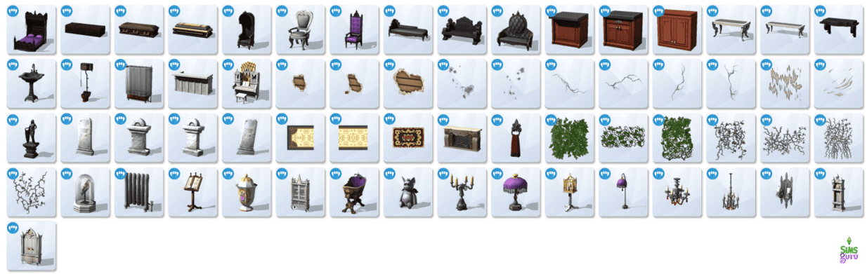 Objetos nuevos del pack de vampiros