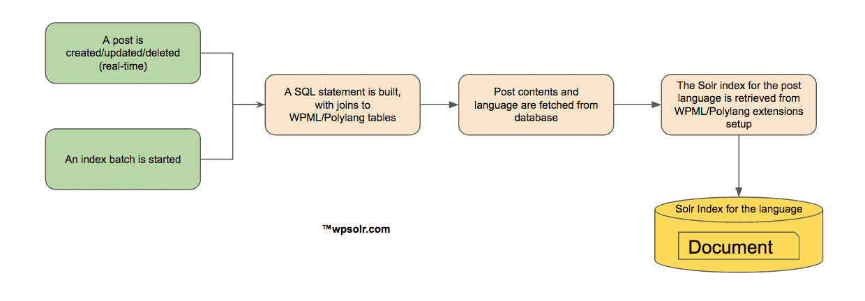 Retrieve the Solr index for a post language