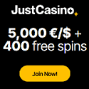 Just Casino 100% up to €/$5,000 Welcome Bonus + 400 Free Spins. No Deposit Bonuses, VIP Galaxy, Space Club, Reload Bonuses, Cashback Promotions, Tournaments, Live Casino, Jackpots, and Fast Withdrawals. Crypto Accepted.
