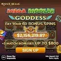 River Belle Casino 50 free spins and $800 welcome bonus