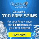 Quatro Casino 700 free spins and $100 welcome bonus