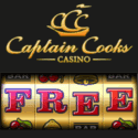 Captain Cooks Casino free spins bonus banner 250x250