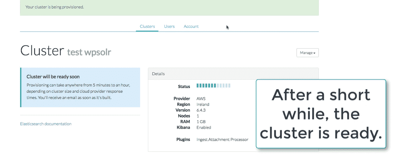 Qbox Elasticsearch: new cluster creating