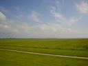 Deich Cäciliengroden Blickrichtung Wilhelmshaven