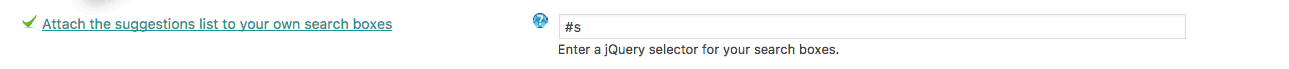 Use the jQuery selector box to indicate which of your search form(s) to enhance with WPSOLR Live Search.