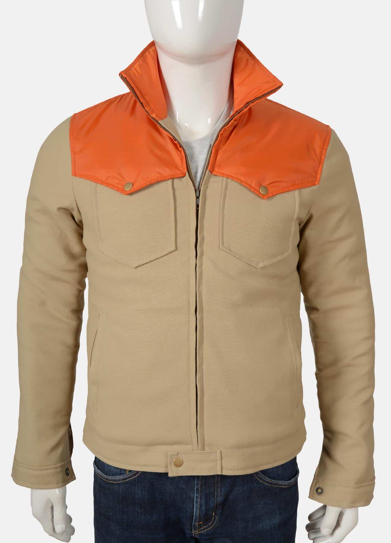 Orange cotton jacket hotsell