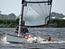 Viola 14 Canoe - Joost sailing upwind - boat plan