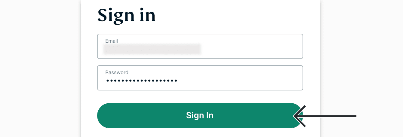 Enter your account credentials, then click "Sign In."