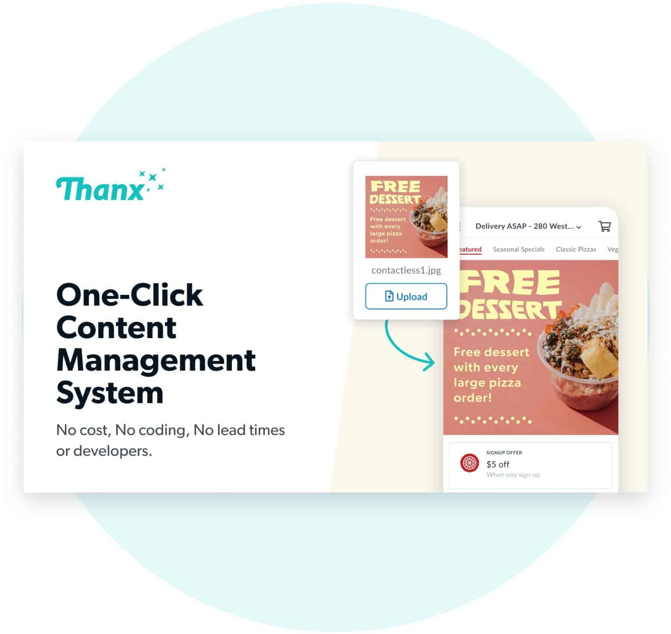 Video thumbnail of the One-Click Content Management System video from Thanx