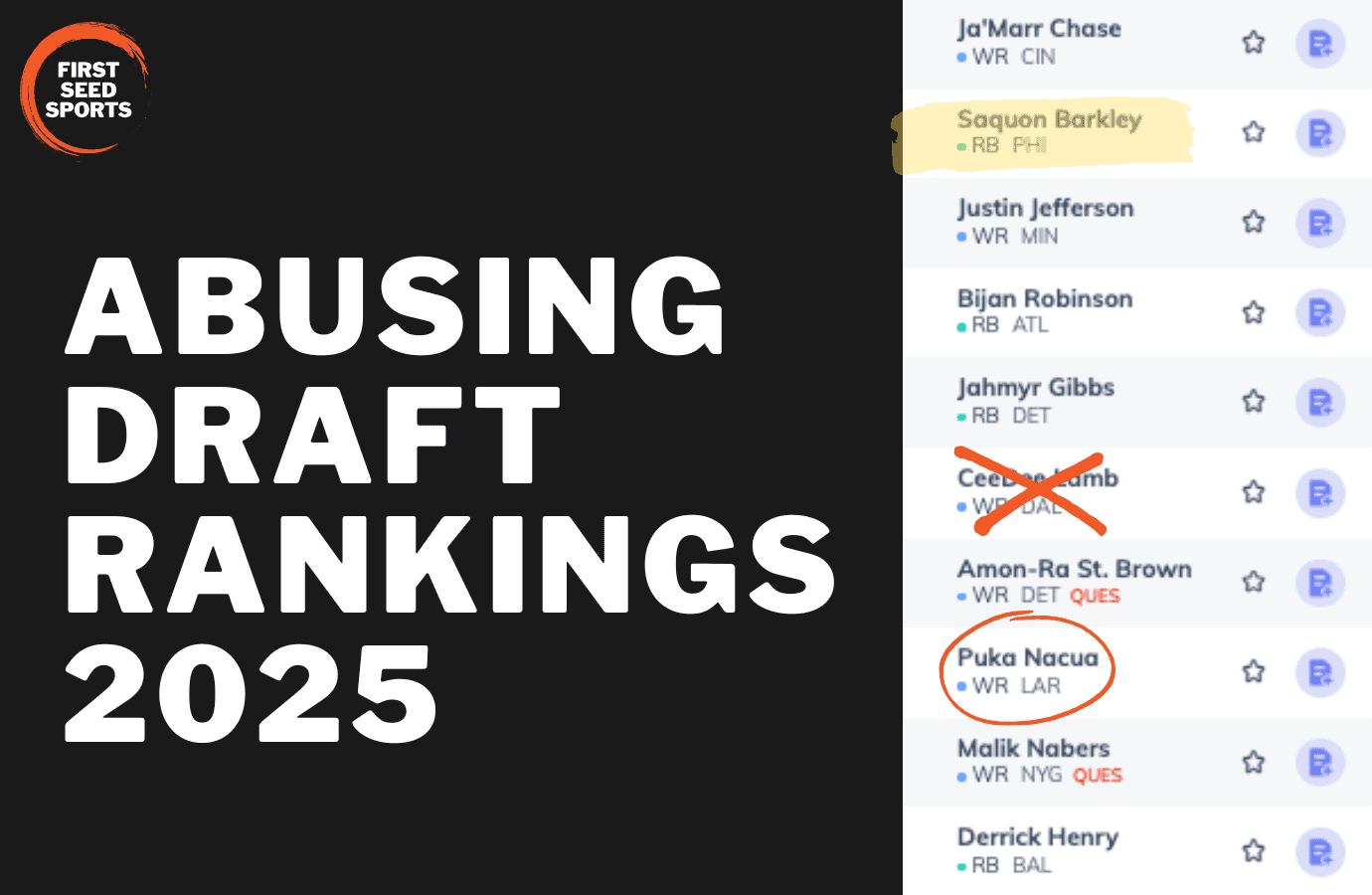 Abusing Draft Rankings 2025