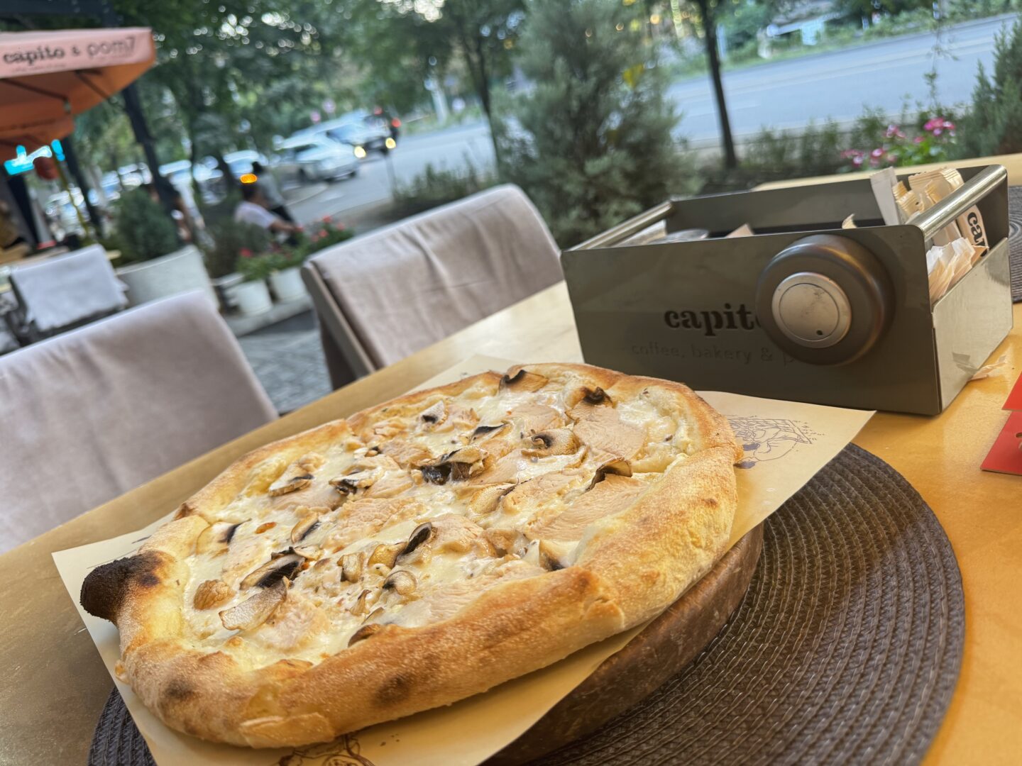 Chicken and Mushroom Pizza in Kazakhstan; Alternate food options