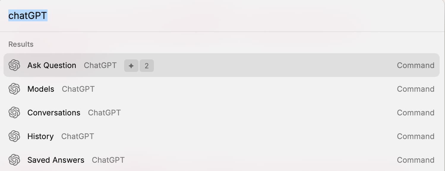 How to use AI in Raycast for FREE 3 How to use ChatGPT in Raycast without a subscription.