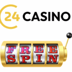 24Casino 350 free spins + 100% bonus + $4500 gratis 24Casino freespin banner 250x250