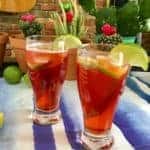 beer cocktail and lime