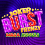 Joker Burst Frenzy Mega Moolah $1 deposit free spins Joker Burst Frenzy logo banner