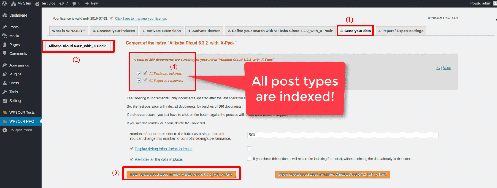 Alibaba Cloud Elasticsearch: index indexed