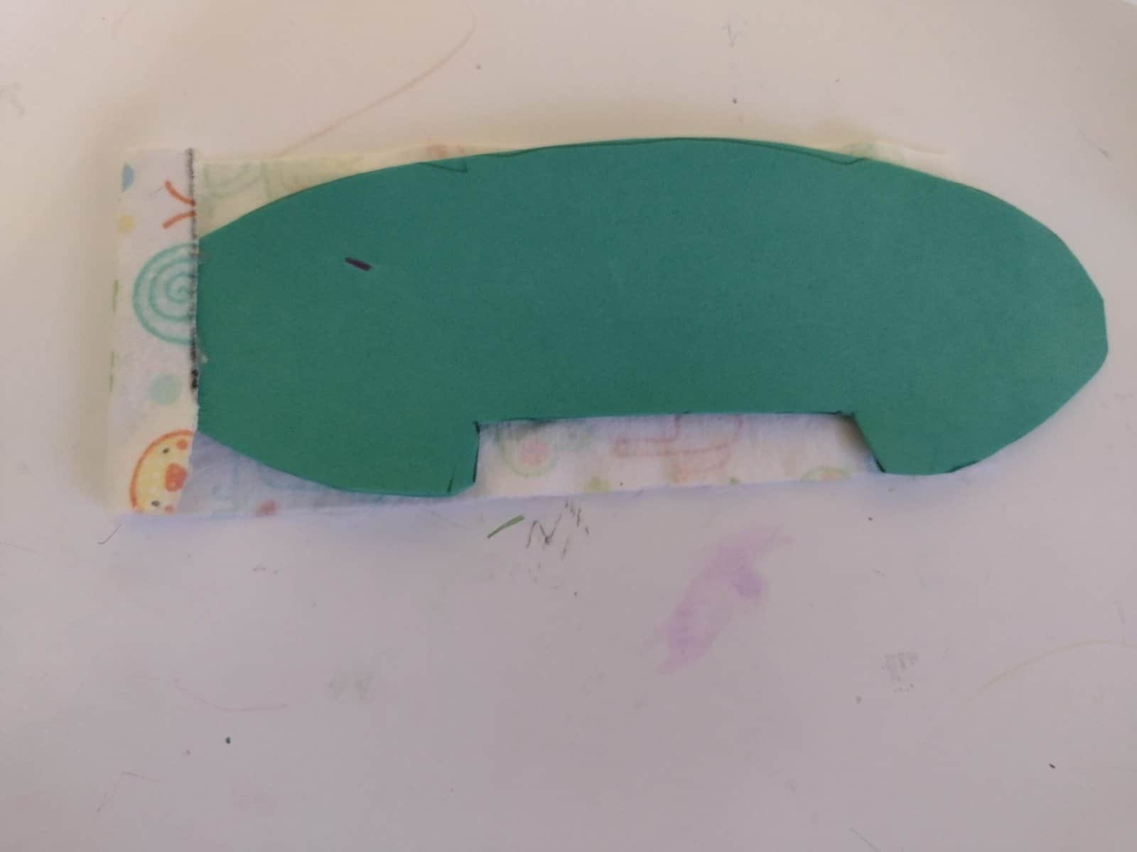 Picture of cloth glued to the end of foam