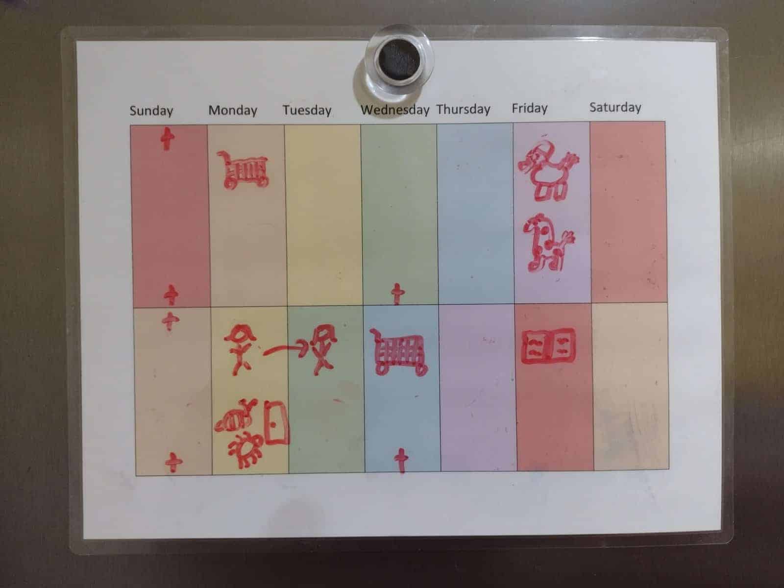 Free Toddler Calendar Printable to Teach Concept of Time