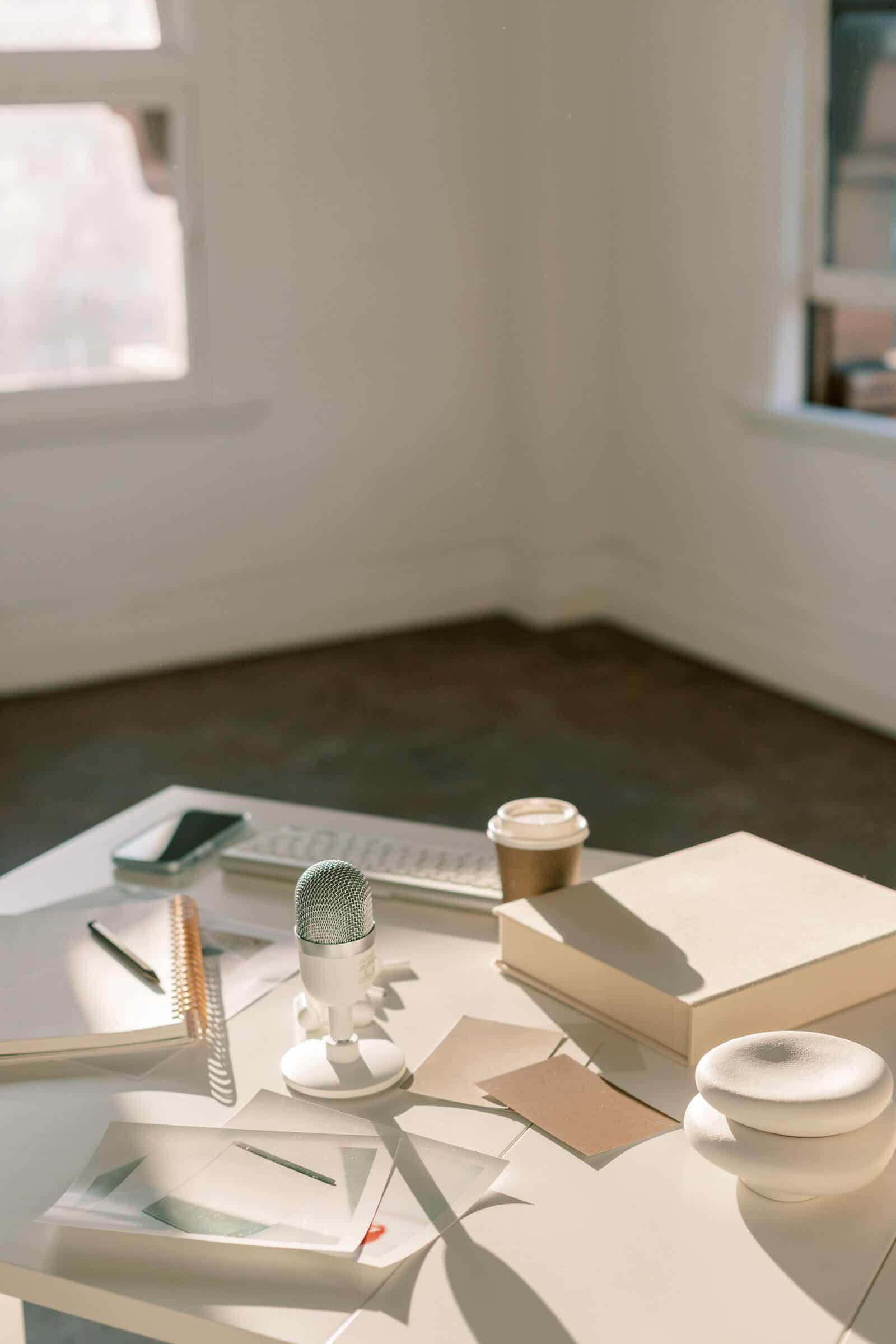 office materials on a desk