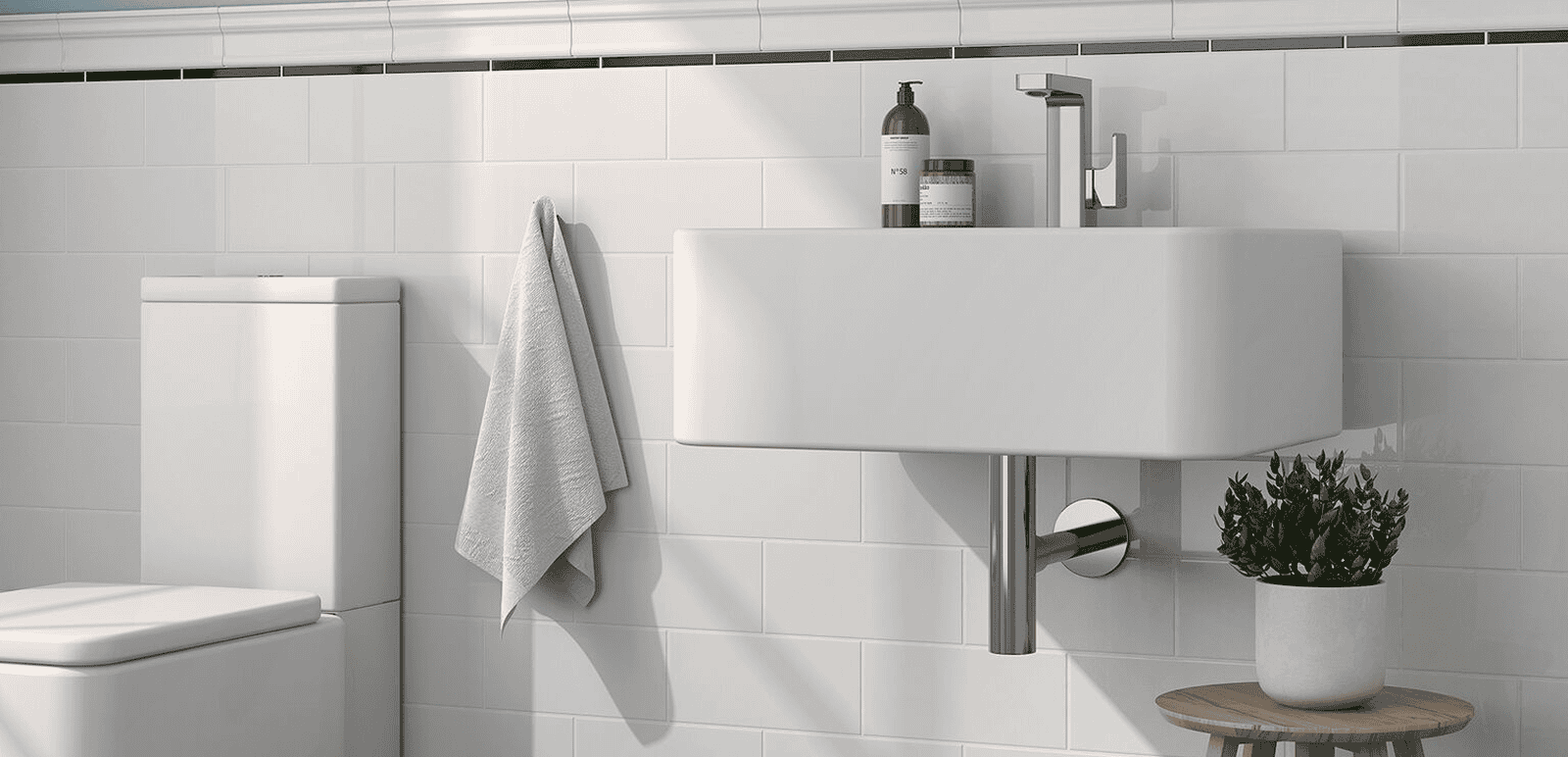 matte white scene bathroom