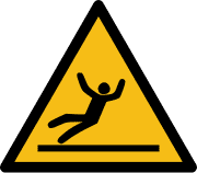 safety pictogram danger slippery surface