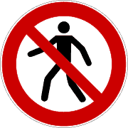 pedestrian prohibition safety pictogram