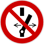 switch position prohibition safety pictogram